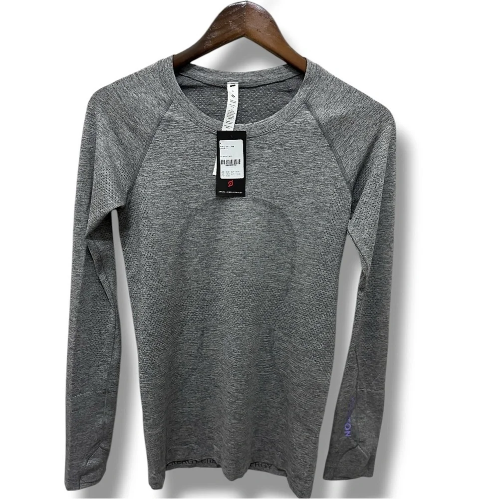 393 Lululemon Peloton | NWT Sri Lanka Swiftly Tech Long Sleeve 2.0 Gray (Size 6) - Picture 3 of 16